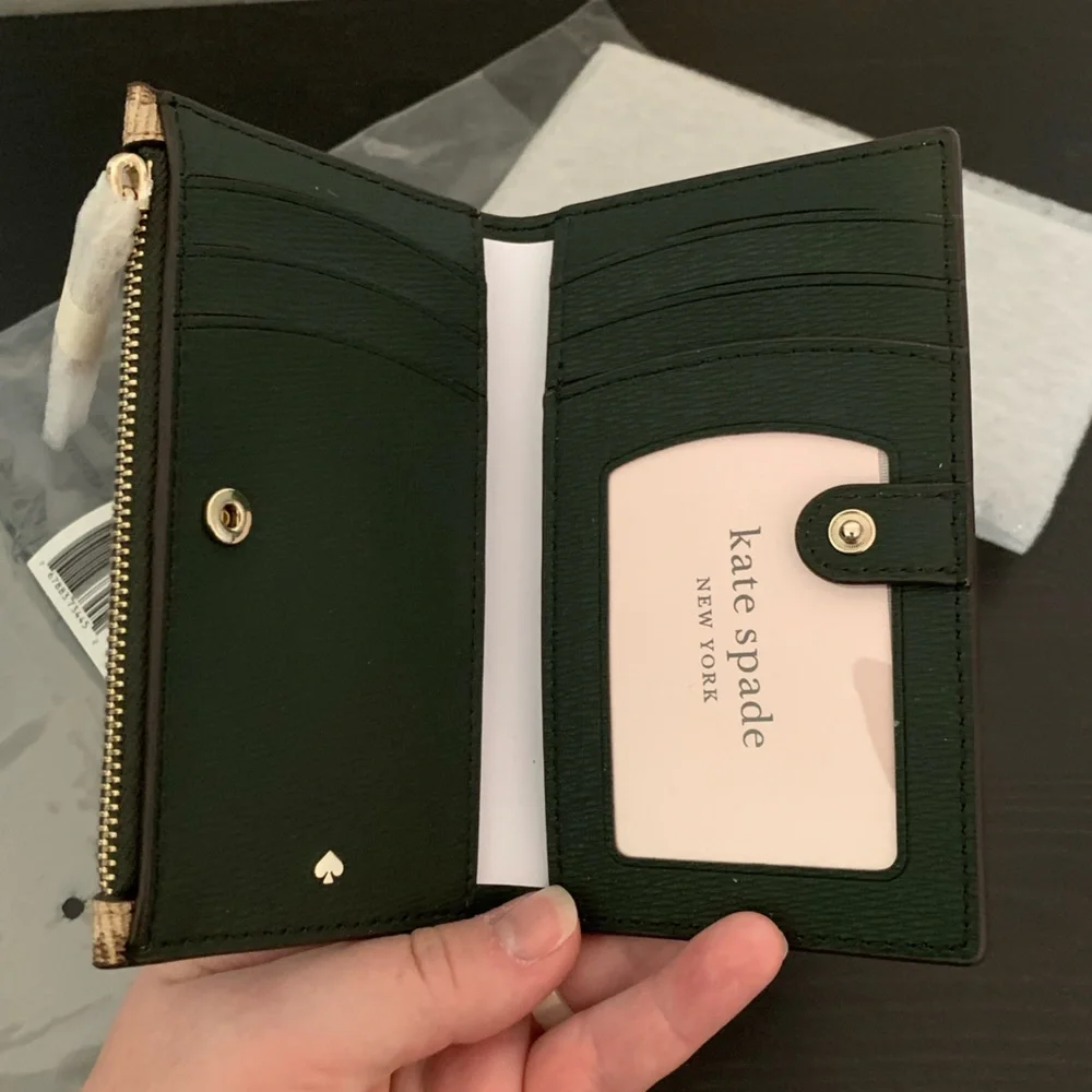 Kate Spade Spade Flower Coated Canvas Small Slim Bifold Wallet